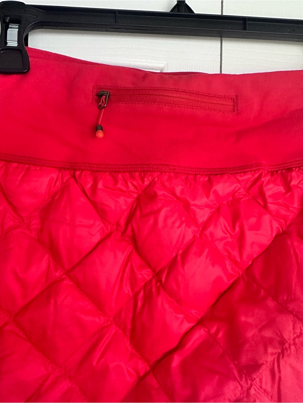Red Lululemon Quilted Active Skirt with Zip Pockets - Picture 5 of 6